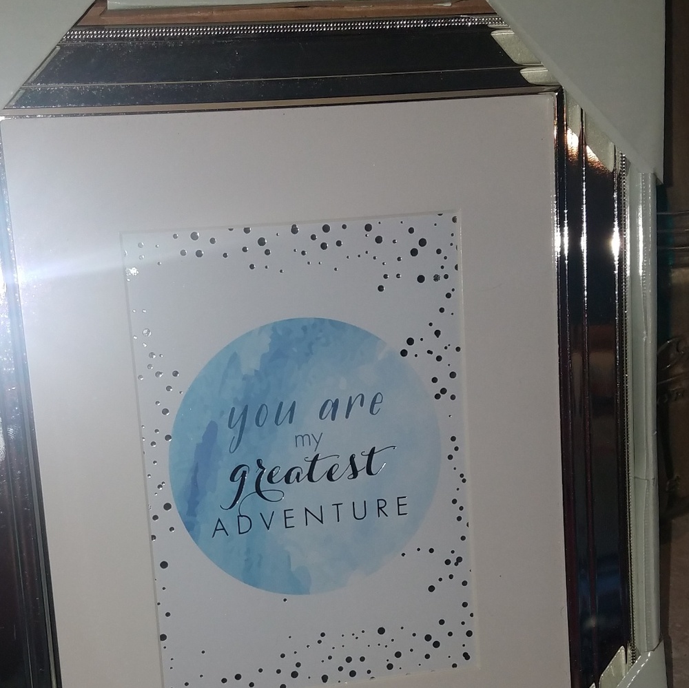 Silver Picture Frame with Wall Art